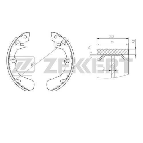 Комплект тормозных колодок ZEKKERT BK-4090