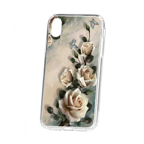 Чехол Kruche Apple iPhone XR Print Белые розы