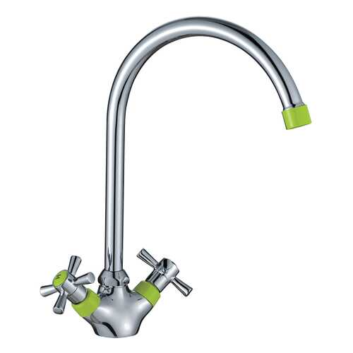 Смеситель для кухни Decoroom DR46028-Green с повортным изливом зелёный