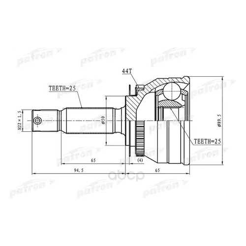 Шрус PATRON PCV1608