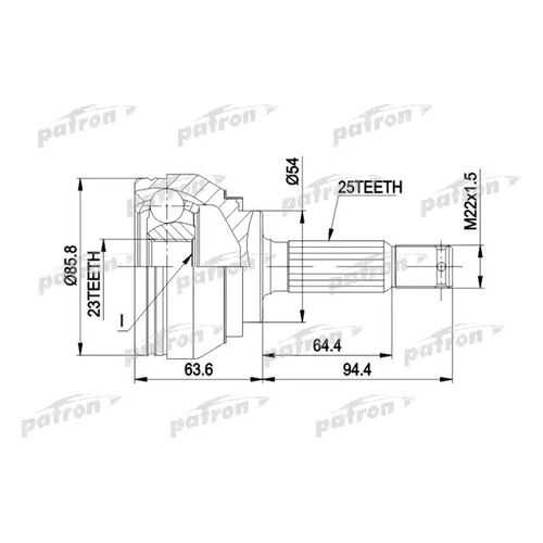 Шрус PATRON PCV1404