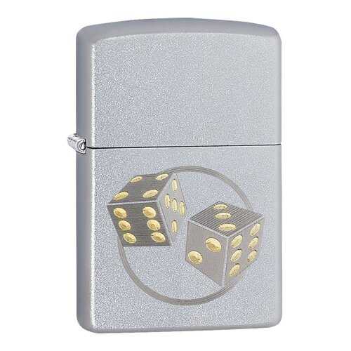 Зажигалка Zippo Dice Engraved Satin Chrome