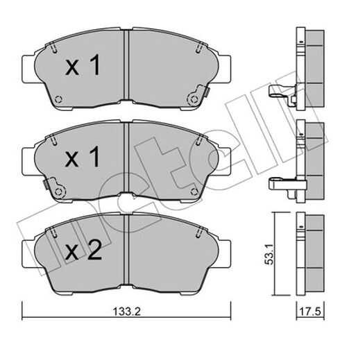 Комплект тормозных дисковых колодок METELLI 22-0149-0