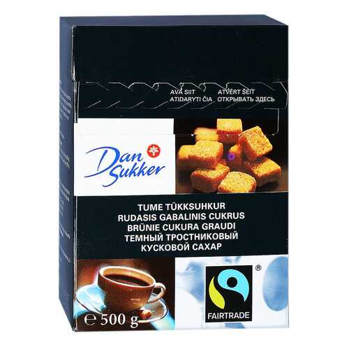 Сахар Dan Sukker темный тростниковый кусковой 500 г
