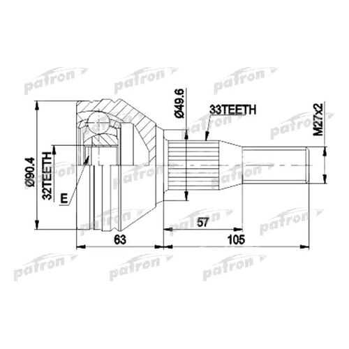 Шрус PATRON PCV9838
