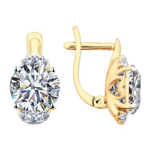 Серьги SOKOLOV из золочёного серебра со Swarovski Zirconia 89020074