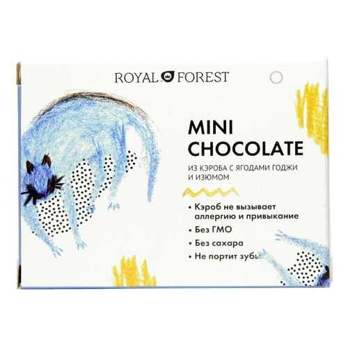 Шоколад Royal Forest из кэроба с ягодами годжи и изюмом 30г