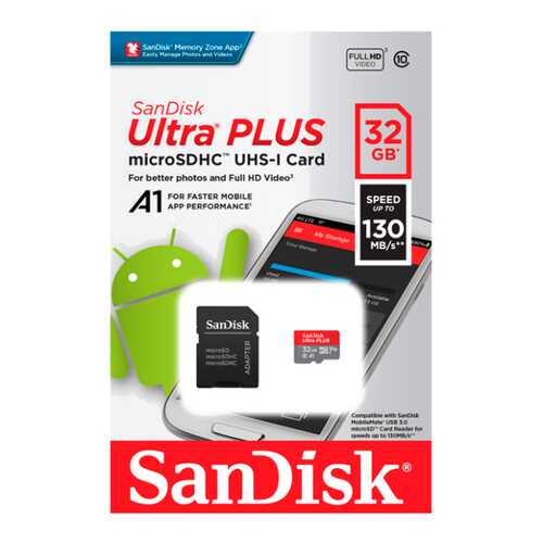 Карта памяти SanDisk Micro SDHC SDSQUB3-032G-GN6MA 32GB