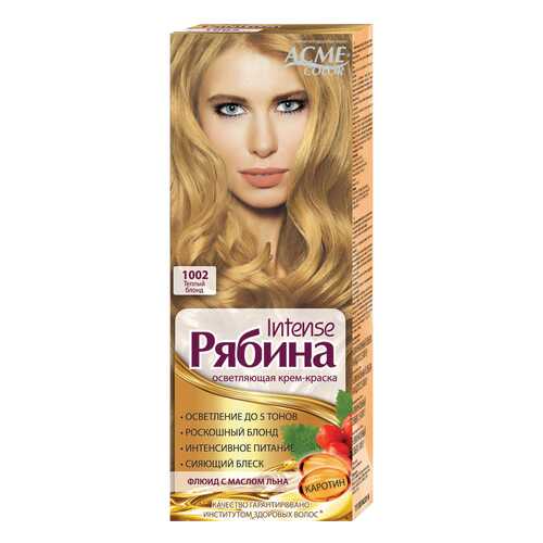 Краска для волос Acme Color Рябина Intense 1002 Теплый блонд 150 мл