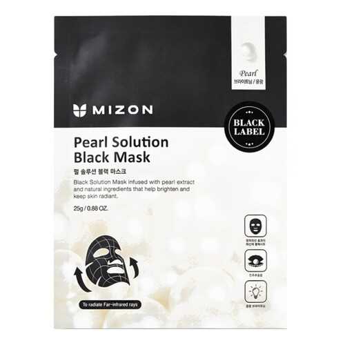 Маска для лица Mizon с жемчугом Pearl Solution Black Mask, 25 г