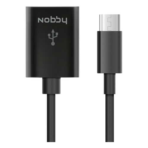 Кабель Nobby Comfort USB- micro-USB, 0.15 м Black