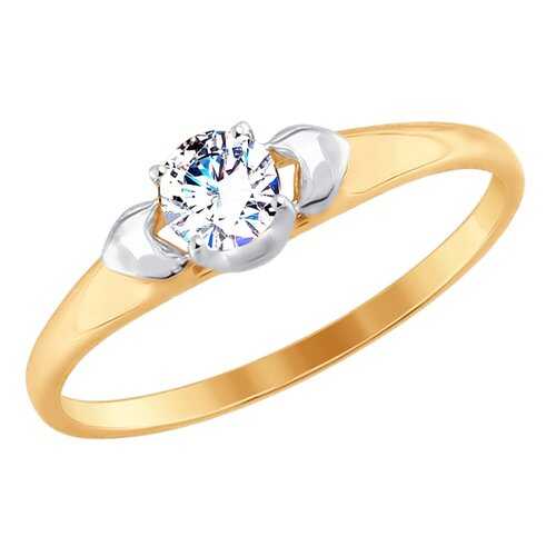 Кольцо женское SOKOLOV из золота со Swarovski Zirconia 81010385 р.18