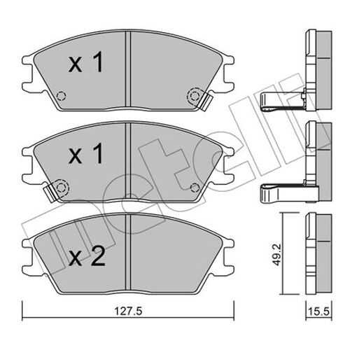 Комплект тормозных дисковых колодок METELLI 22-0081-1