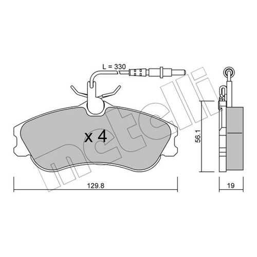 Комплект тормозных дисковых колодок METELLI 22-0217-0