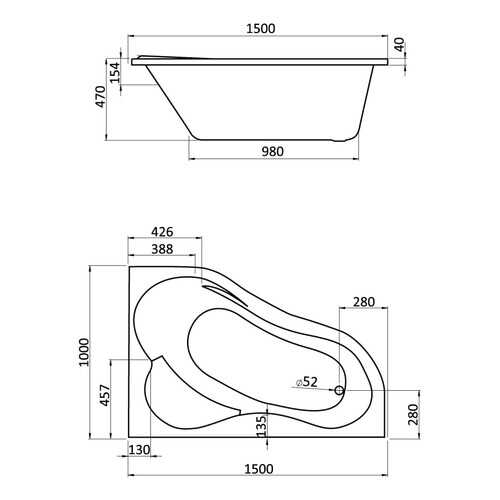 Комплект монтажный Santek для ванны Ибица 150х100см белый (WH112433)