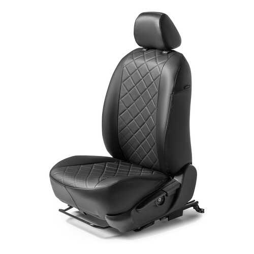 Авточехлы Rival Ромб (спинка 40Ravon R4 седан , эко-кожа, черные, SC.1002.2