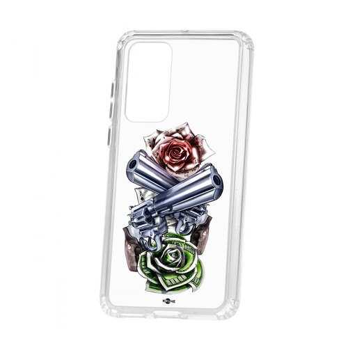 Чехол Huawei P40 Kruche Print Карты деньги 2 ствола
