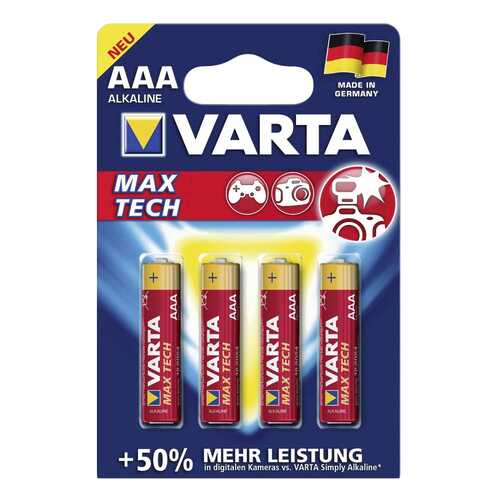 Батарейка Varta Max Tech AAA 4 шт