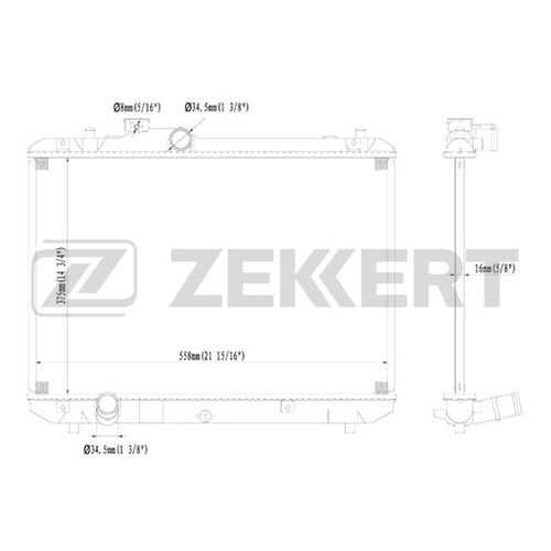 Радиатор охлаждения двигателя ZEKKERT MK-1232