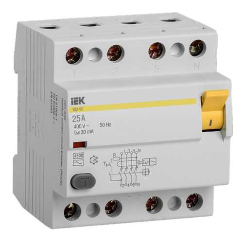Выключатель IEK ВД1-63 4Р 25А 30мА