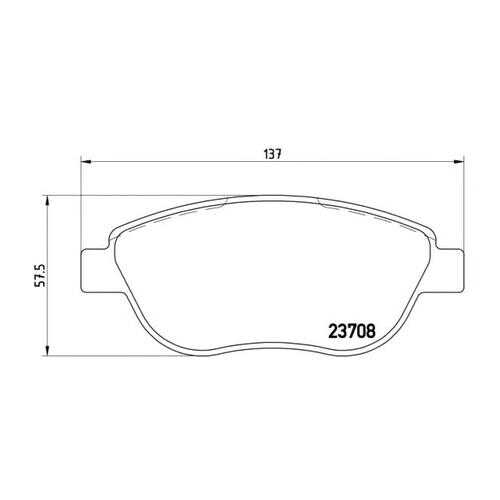 Комплект тормозных колодок Brembo P23119