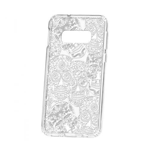 Чехол Kruche Samsung Galaxy S10e Print Skull White