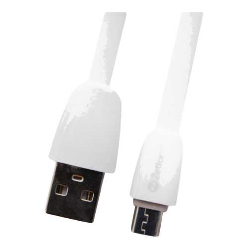 Кабель Zetton microUSB 1м White (ZTUSBFGTWEMC)