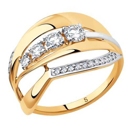 Кольцо женское SOKOLOV из золота с фианитами 018284 р.17.5