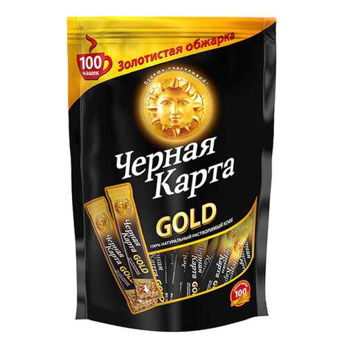 Кофе растворимый Черная карта gold 2 г 100 штук