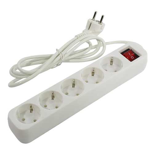 Удлинитель Defender S518, 5 розеток, 1,8 м, White