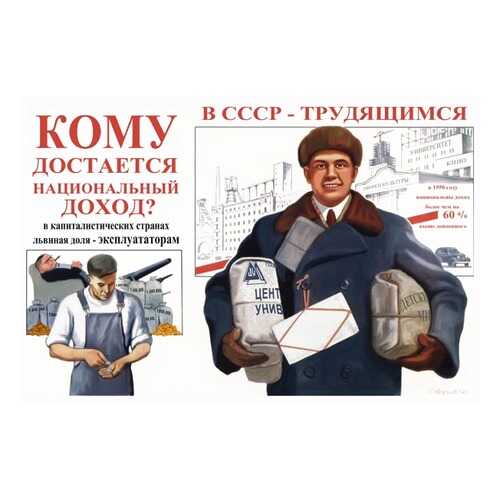 Плакат СТ-Диалог Кому достается национальный доход?, СОВ-736, бумага, 60х40 см
