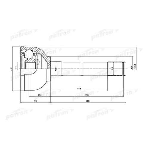 Шрус PATRON PCV1560