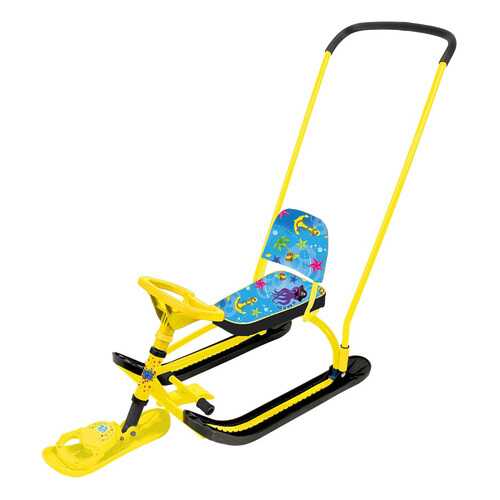 Снегокат Ника twiny 2 с осьминогами жёлтый