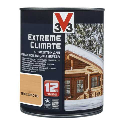 Антисептик для экстремальной защиты V33 Extreme Climate 0.9 л, Цвет белое золото