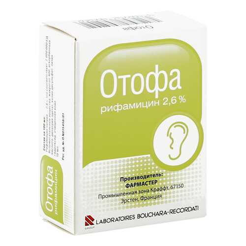 Отофа капли ушные 2.6 % 10 мл