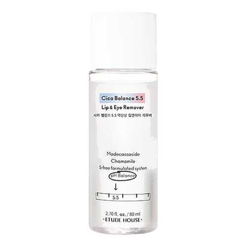 Средство для снятия макияжа Etude House Cica Balance 5.5 Lip&Eye Remover 80 мл