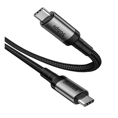 Кабель Baseus Cafule series cable Type-C PD3.1 Gen1 60W(20V/3A) 1м Black/Grey (CATKLF-RG1)