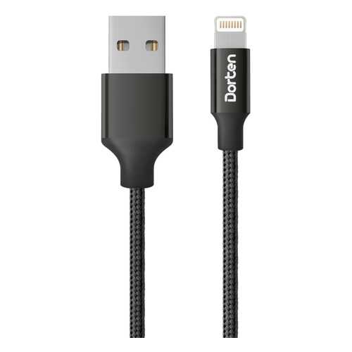 Кабель Dorten Lightning to USB Cable Metallic Series 1,2 м Black