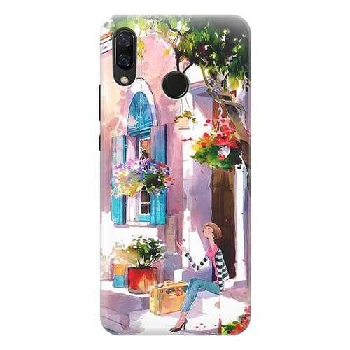 Чехол RE:PA для Huawei Nova 3 с принтом Девочка на цветущей улочке