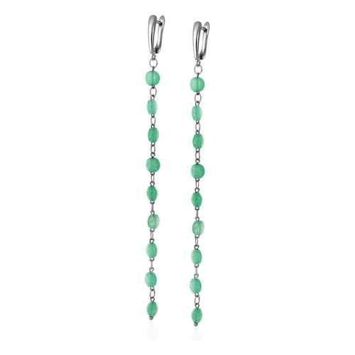 Серьги Lattrice 54666169 зеленые