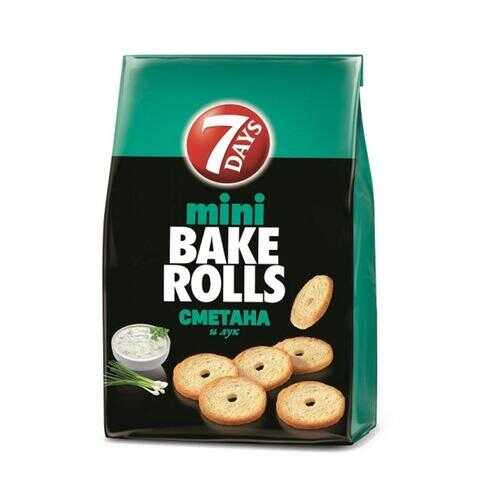Сухарики 7 Days мини Bake rolls с приправой сметана и лук 10*80 г