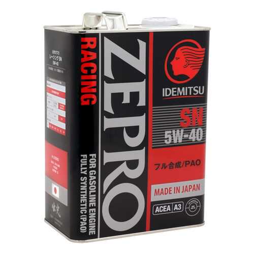 Масло Моторное Idemitsu Zepro Racing Sn 5w-40 4l IDEMITSU арт. 3585041