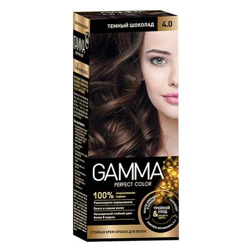 Краска для волос SVOBODA GAMMA Perfect color тёмный шоколад 4,0, 50гр