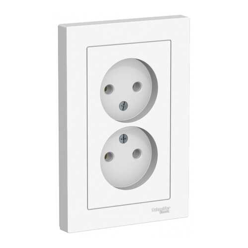 Розетка SE AtlasDesign Белый б/з двойная, 16А, в сборе