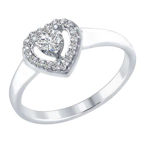 Кольцо женское SOKOLOV из серебра со Swarovski Zirconia 89010068 р.19