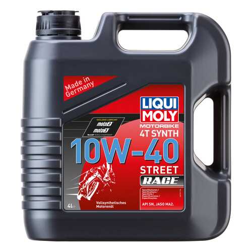 Масло моторное Liqui moly Motorbike 4T Synth Street Race 10W-40 4л