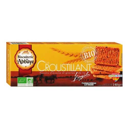 Печенье органическое Biscuiterie de l'Abbaye с овсяными хлопьями и семенами льна 140 г