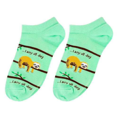 Носки женские Kawaii Factory Ленивец зеленые 35-39