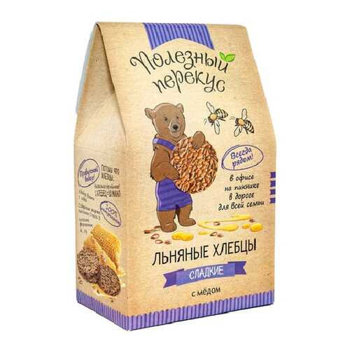 Хлебцы льняные Полезный перекус с медом 100 г