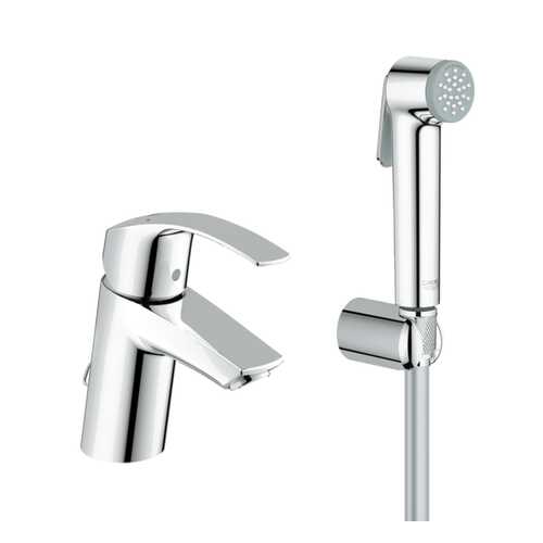 Смеситель с гигиеническим душем Grohe Eurosmart 23124002 хром